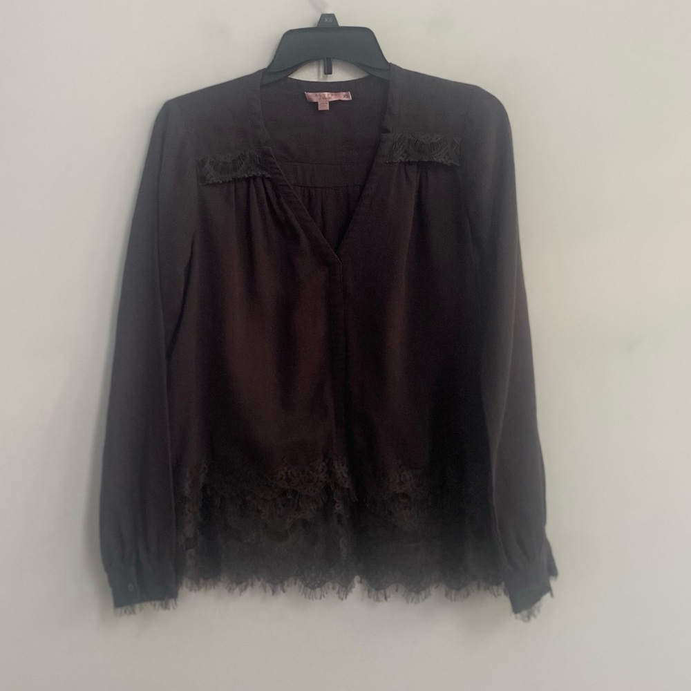 Calypso St. Barth slate gray long sleeve top - Picture 2 of 14